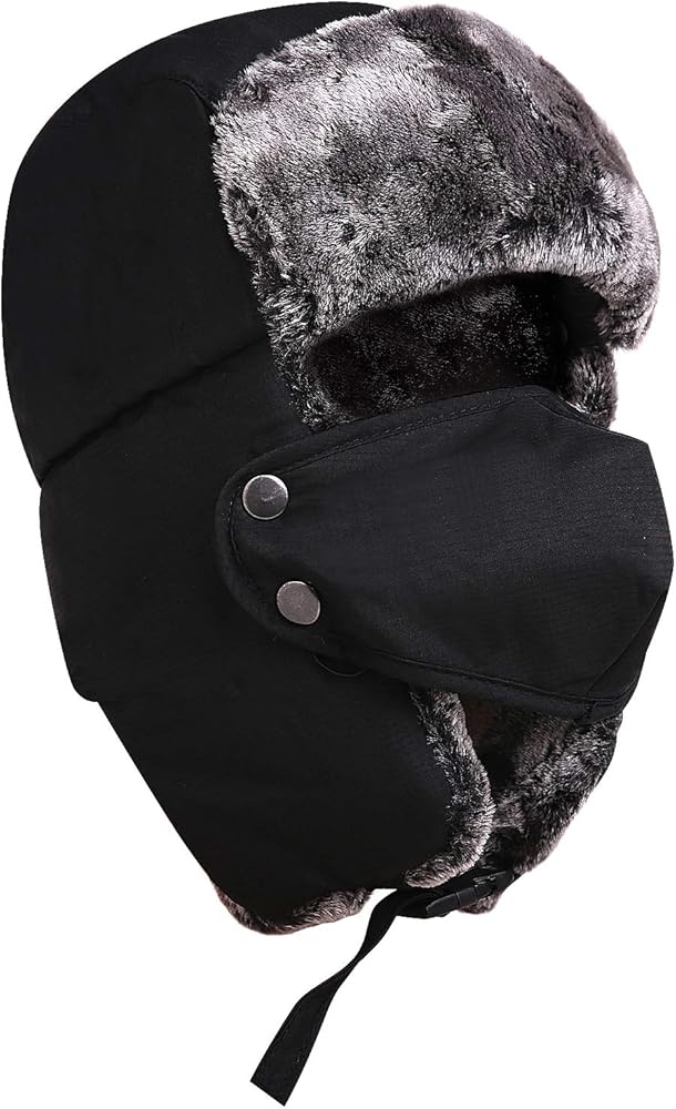 Trapper Hats Warm Winter Trooper Aviator Hat with Earflaps Windproof