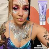 Go Ho Silver Face Hair Glitter Gel 52g Holographic Chunky Sequins Festival view 4