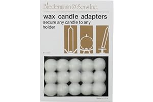 Biedermann & Sons Wax Candle Adapters, 15 Count (Pack of 12 Cards)