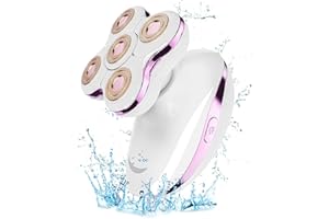 VIMC Electric Razors for Women: Rechargeable Shaver with Detachable Head - 5D Wet and Dry Lady Hair Remover for Legs and Hand (Pink)