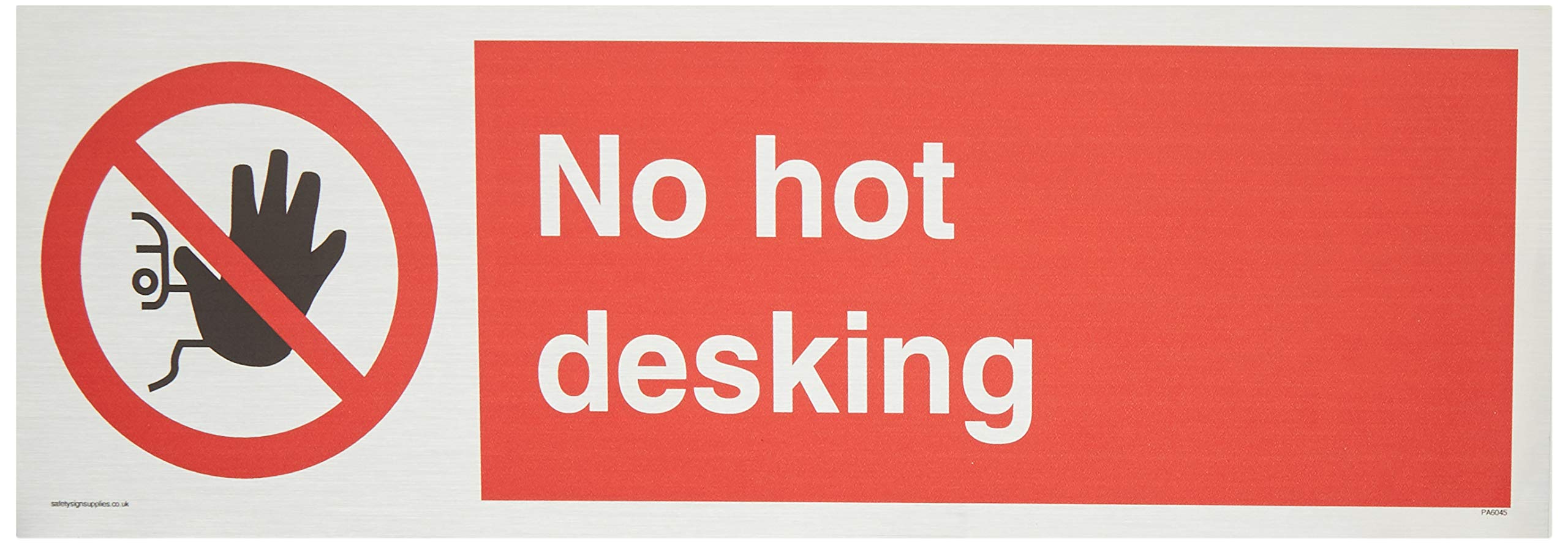 No hot desking sign