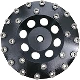 Diamond Grinding Cup Wheel for Hard Concrete Floor, Epoxy Coating Removal, 24 Aggressive Honeycomb Segments, 7 Inch 5/8&rdquo;-11 Thread, 16/20 Grit