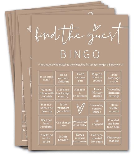 Wedding Shower Word Scramble Game Cards – 25 Game Cards + Answer Card, 5x7 Inches, Minimalist White Bridal Party Game - View #2