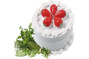 ALOVAK Spice Grinder 2.5 Inch (White Cake), Cute Kitchen Grinder