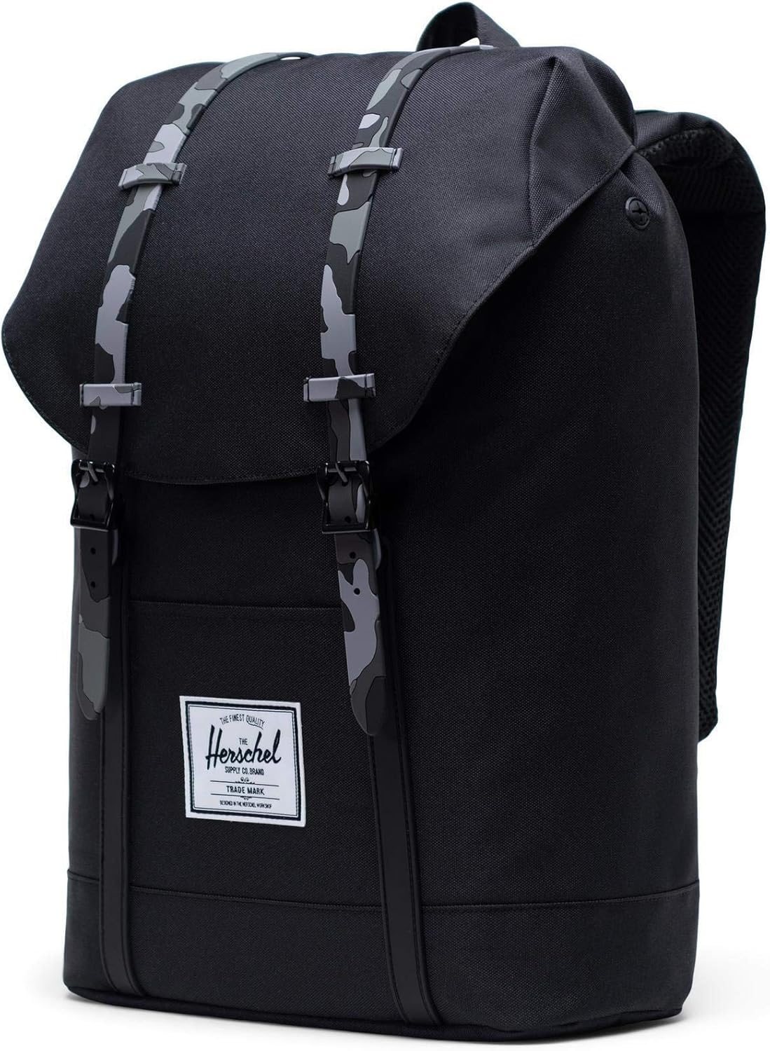  | Herschel Retreat Backpack, Black/Night Camo, Classic 19.5L | Casual Daypacks