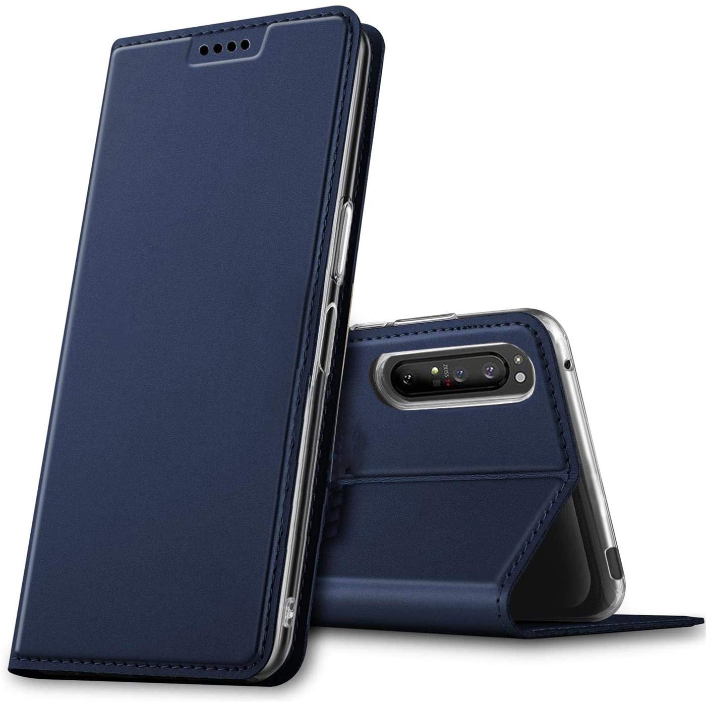 Verco Case compatible with Sony Xperia 5 II, Flip Wallet Cover with Magnetic Closure for Sony Xperia 5 II Phone Case - blue