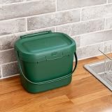 Addis 518250 Everyday Kitchen Food Waste Caddy Bin 4.5 L Dark Green view 2