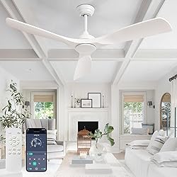 BvenuBigLite Ceiling Fan Without Light: 52 Inch