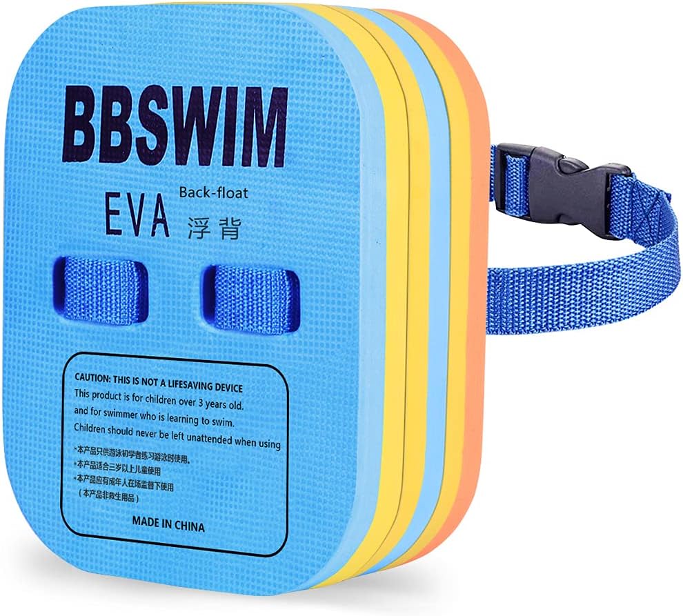 Back Float Safety Swimming Bubble with Adjustable 3 Layers Swim Belts Waterproof Floaties Device for Kids Swimming Floats Secure Clip Buckle Swim Floaties for Swimming Beginners Sport Pool Lesson : Sports & Outdoors