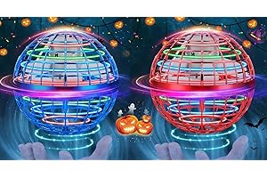 NWLAEWR Flying Orb Ball Toy 2 Packs, Hover Ball Boomerang Fly Fidget Spinner Cool Toys Gifts for 6 7 8 9 10 11 12+ Years Old boy Girls Teens, Hand Mini Drone Cosmic Globe, Indoor Outdoor Toys(Blue & Red)