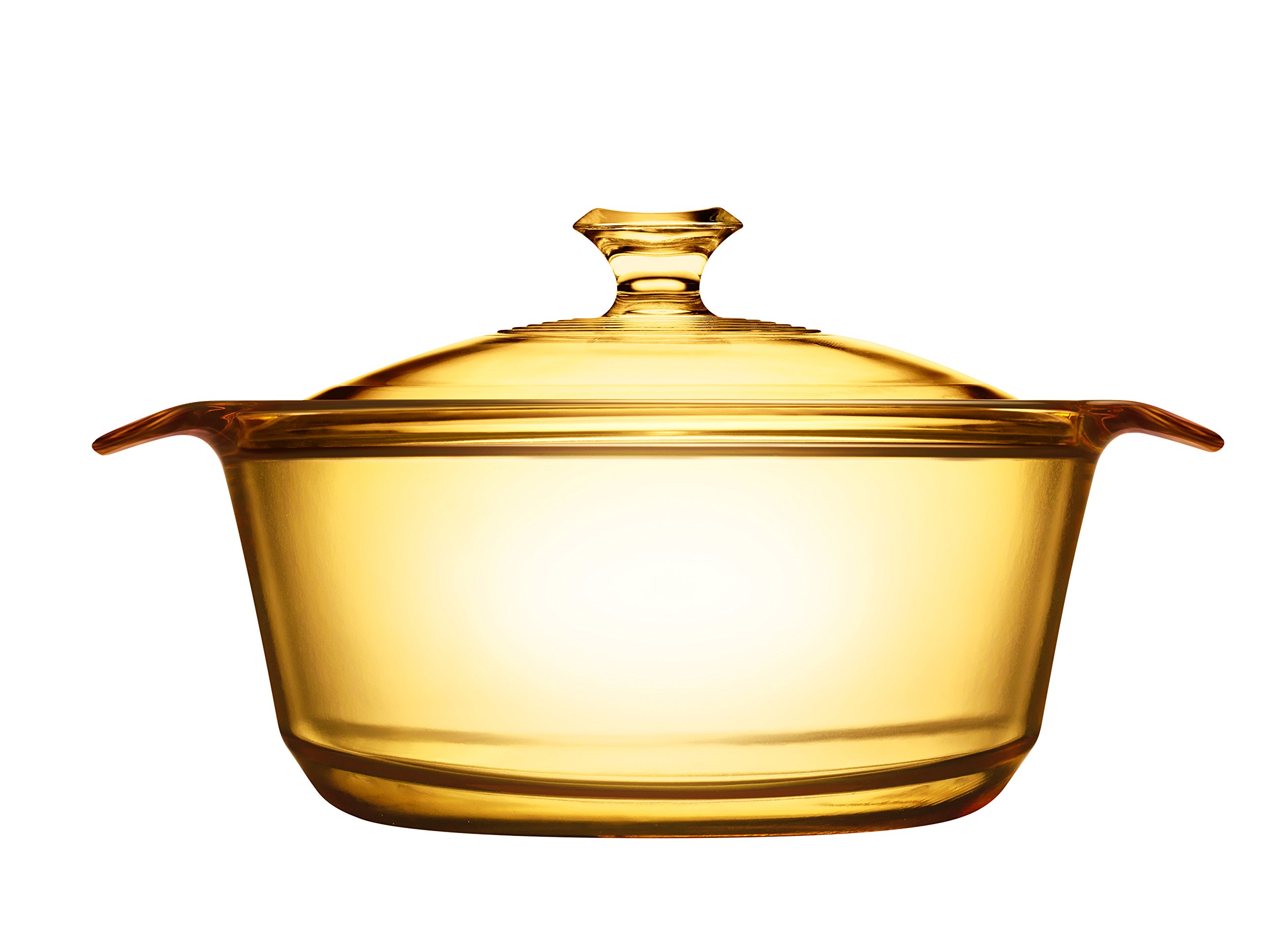 Visions 2.8 Litre Pyroceram Flair Cookpot with Glass Cover, Brown