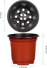 Augshy 110 Pcs 6 Inch Plant Nursery Pots Seed Starting Propagation view 2