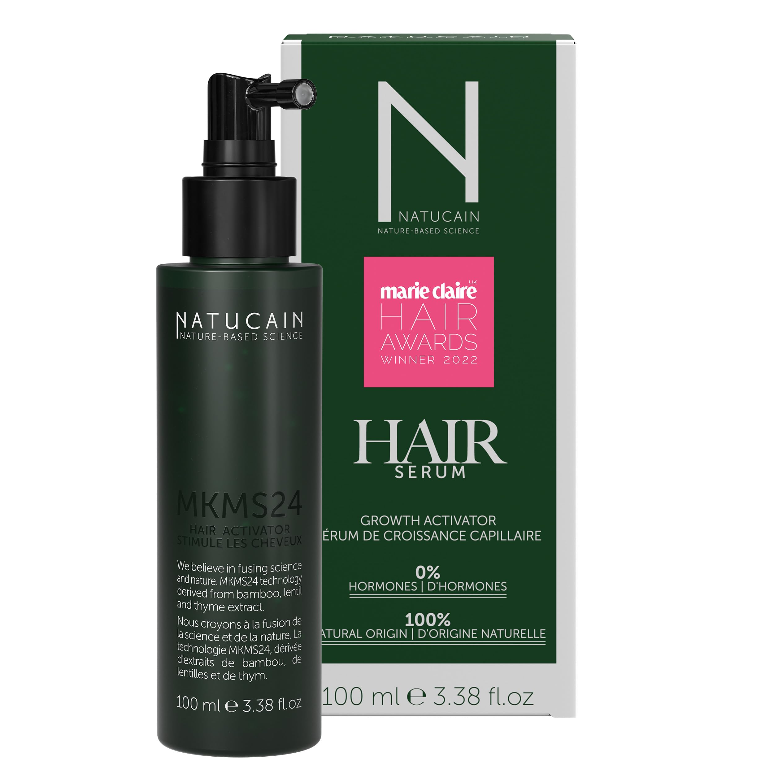 Natucain Hair Growth Serum | Anti-Hair Loss Unisex Treatment | Hormone-Free Hair Care | Reduces Hair Loss, Enhances Hair Growth | For Women and Men | Made in Germany | 100 ml