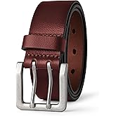 Amazon Essentials Men's Double Prong Leather Belt