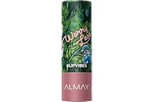 Almay Lip Vibes Lipstick with Vitamin E Oil & Shea Butter, Matte Finish, Hypoallergenic, Worry Less, 0.14 Oz