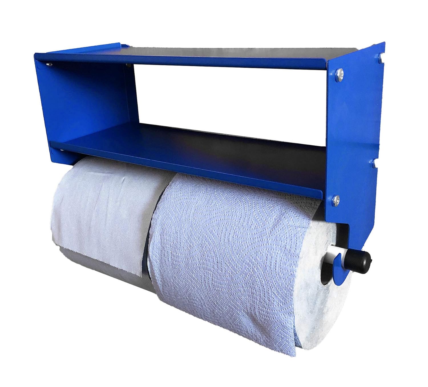 MegaMaxx Dual Blue Roll & Paper Towel Holder with Double Shelf Amazon
