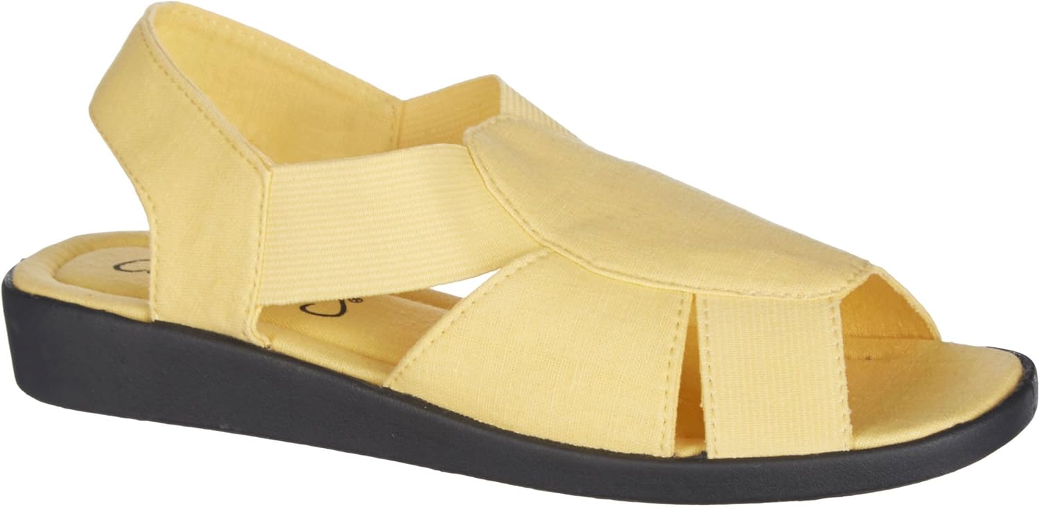 Coral Bay Maggie Womens Slingback Sandals9.5 N Lemon Drop