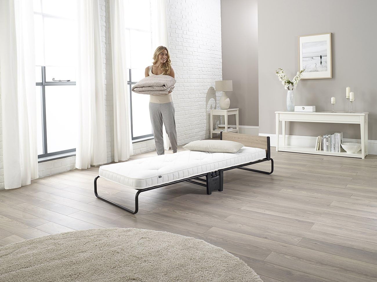 JAY-BE Revolution Folding Bed with Micro e-Pocket Mattress, Compact, Single, Black - Image 4