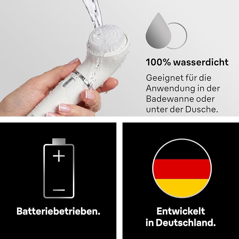 Gesichtsepilierer Damen FaceSpa, Wasserdicht, SE851V, Weiß/Bronze