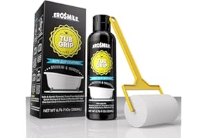 EROSMILE Tub Grip Anti-Slip Bath & Shower Floor Solution - Non-Slip Textured Coating for Slippery Fiberglass & Acrylic Bathtub or Showers - 6.76 Oz / 200ml