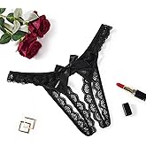 Avidlove Lace Panties for Women Low Rise Underwear Briefs Floral Lace Thong Panties with Bow 1-4 Pack