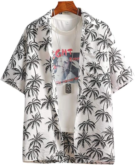 Amazon アロハシャツ メンズ 大きいサイズ 派手 ハワイ風 春夏 半袖 ゆったり オシャレ ビーチシャツ 前開き サーフィン リゾート 速乾 開襟シャツ プリントシャツ サマーシャツ M 5xl Tシャツ カットソー 通販