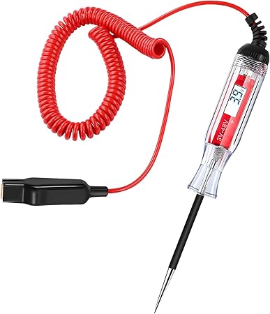 Amazon Vorcool 車用 デジタル 検電テスター 回路電圧テスター 3v 48v Lcdオートテスター サーキットテスター 電圧 テスター 診断ツール 自動車用 作業用 家庭用 赤 洗車 工具 メンテナンス用品 車 バイク