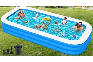 BRIFARA Extra Large Inflatable Pool for Adults, 165" X 76" X 22" Big Blow-Up Pool Swimming Pool, 2025 Upgraded Oversized Thickened Family Pools for Backyard Summer Outdoor