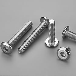 Krysay M6 x 35mm 50Pcs Flat Head Hex Socket Cap