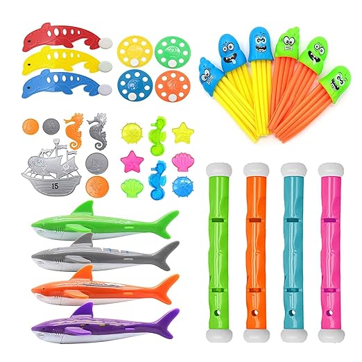 Diving Pool Toys Deluxe Set, Summer Swimming Dive Toy Sets Water