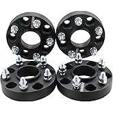 DCVAMOUS 4PC Black 5x4.75 Hubcentric Wheel Spacers 1.25 Inch with 12x1.5 Studs Compatible with Chevy GMC 5 Lug 5x120.65 for 1982-2003 Camaro | 1984-2019 Corvette | 1983-2005 Blazer | 1982-2004 S10