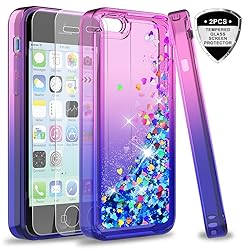 iPhone 5C Case with Tempered Glass Screen Protector