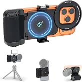 Upgraded 67mm Phone Lens Filter Mount + Phone Camera Grip Set for iPhone 18 17 16 15 14 Pro Pro Max Plus Air,Magnetic Filter Adapter w Cold Shoe &amp; 1/4" Hole Pull-Out to Fit Pro Max Plus (No Filters