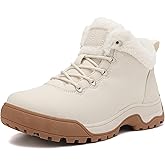 binkasen Womens Snow Boots Warm Winter Fur Lined Waterproof Ankle Booties Comfortable Outdoor Trekking Shoes