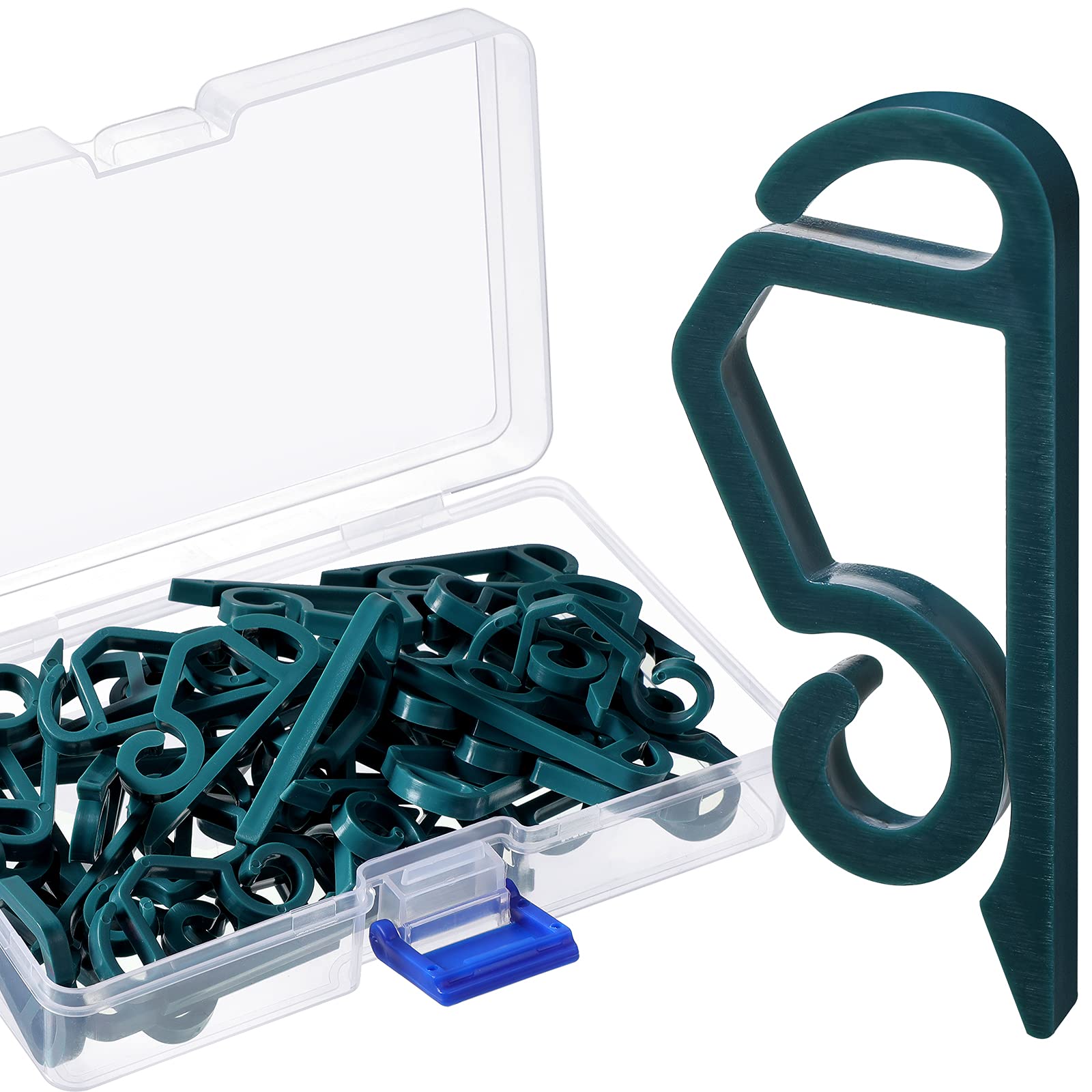 Marsui Christmas Light Clip Outdoor Gutter Hook Weather Resistant Outdoor Light Clip Holiday Light Clip for Christmas Decoration (40 Pieces, Green)