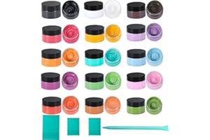 BOOLOOEN 15 Colors Chalk Paste and 4 Chalk Paste Mini Squeegees, Chalk Paste Sets for Stencils, Chalk Paste Paint for Drawing on Chalkboards, T-Shirts, DIY Home Decor