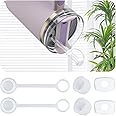 2 Sets Silicone Spill Stopper for Stanley 40/30 oz Quencher H1.0 Tumbler with Handle including 2 Straw Cover Sets 2 Round Leak Stoppers 2 Square Spill Stoppers for Stanley Cup Accessories Dust-proof