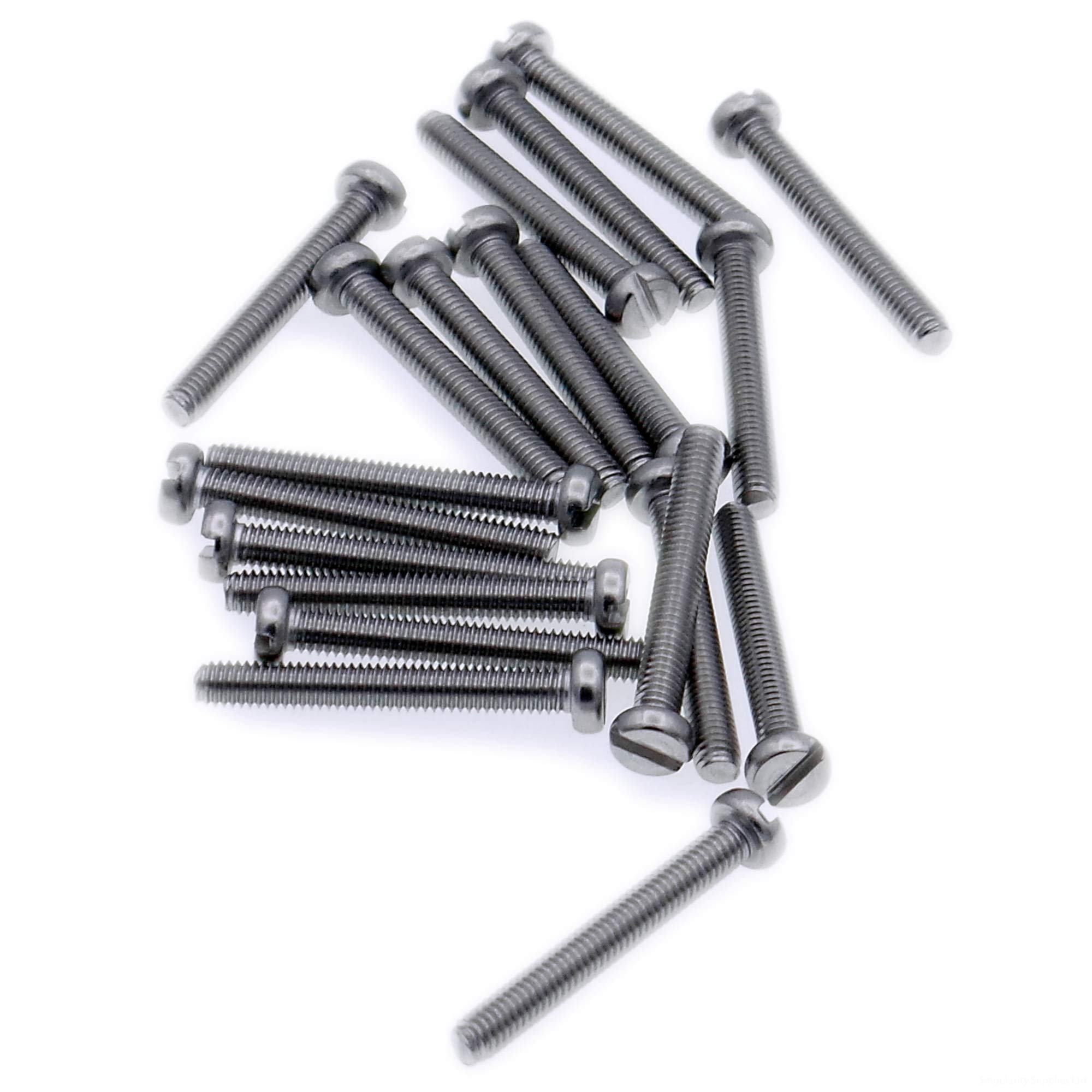 M4 (4mm x 25mm) Slot Cheese Machine Screw (Bolt) - Stainless Steel (A2) (Pack of 20)