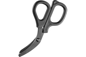 XShear Mini 6" Trauma and Nurse's Shear. Razor sharp and compact scissors, perfect for EMTs, doctors, ICU, wound care and bandages (All Black)
