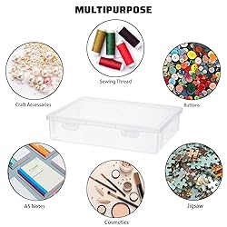 BTSKY Clear Plastic Storage Box with Flap