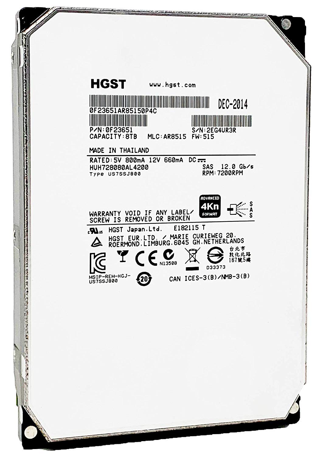 HGST HUH728080AL4200 3.5