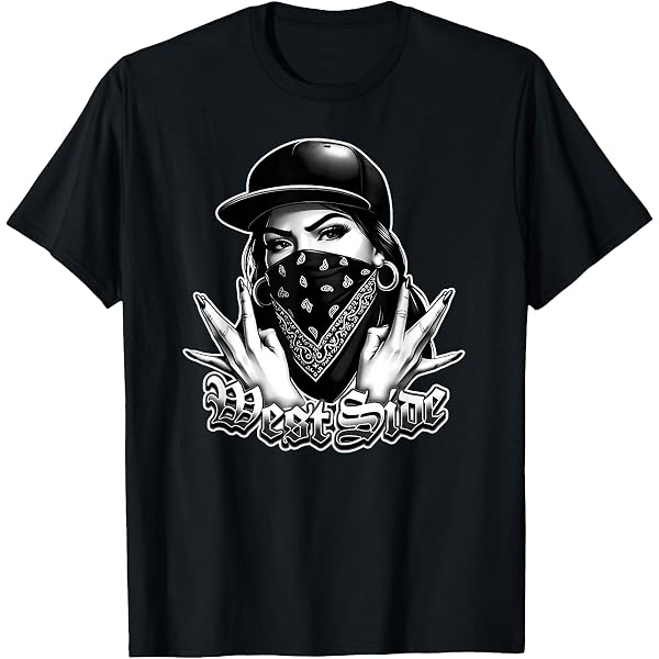 Amazon.com: CaliDesign Southside Blue Bandana T-Shirt Skull