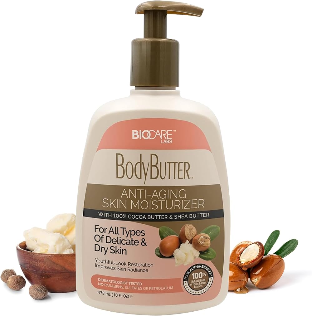 Biocare Naturally Clear Skin Body Butter Cocoa Butter Shea Butter 473 ml