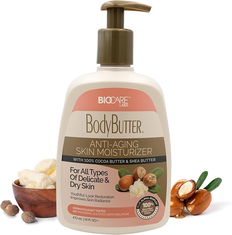 Biocare Naturally Clear Skin Body Butter Cocoa Butter Shea Butter 473 ml