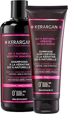 - Keratin Shampoo & Kopfhautpeeling silikonfrei - 500ml+250ml