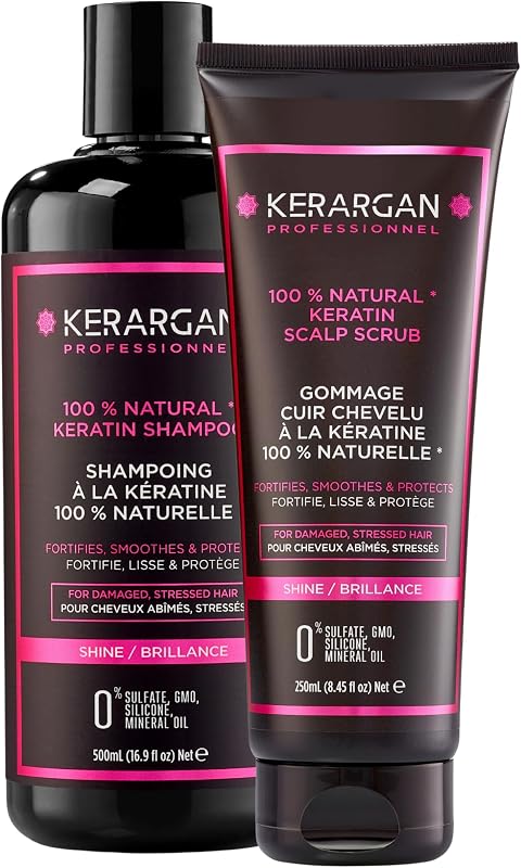 - Keratin Shampoo & Kopfhautpeeling silikonfrei - 500ml+250ml