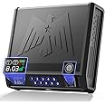 MOJOHAND Gun Safe for Pistols with LCD Display of Temperature Humidity, Fingerprint Quick-Access, Firearm Safety Device with Keys, Smart Handgun Safe for Nightstand, Car, 2 Gun Capacity