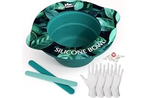 Lifestance Removable Silicone Wax Pot Liner with 2 Spatulas for 16oz Waxing Kit, Total 17 Items, Anti-Scalding Foldable Silicone Wax Warmer Bowl & Reusable Sticks, Easy to Clean