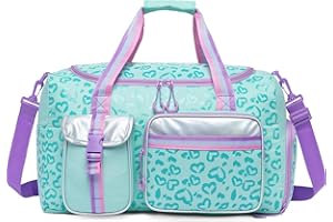 ORUIJI Kids Duffle Bag Girls Women Travel Bag Gifts Overnight Bags for Girls Women Dance Sleepover Bags for Kids with Shoes Compartment