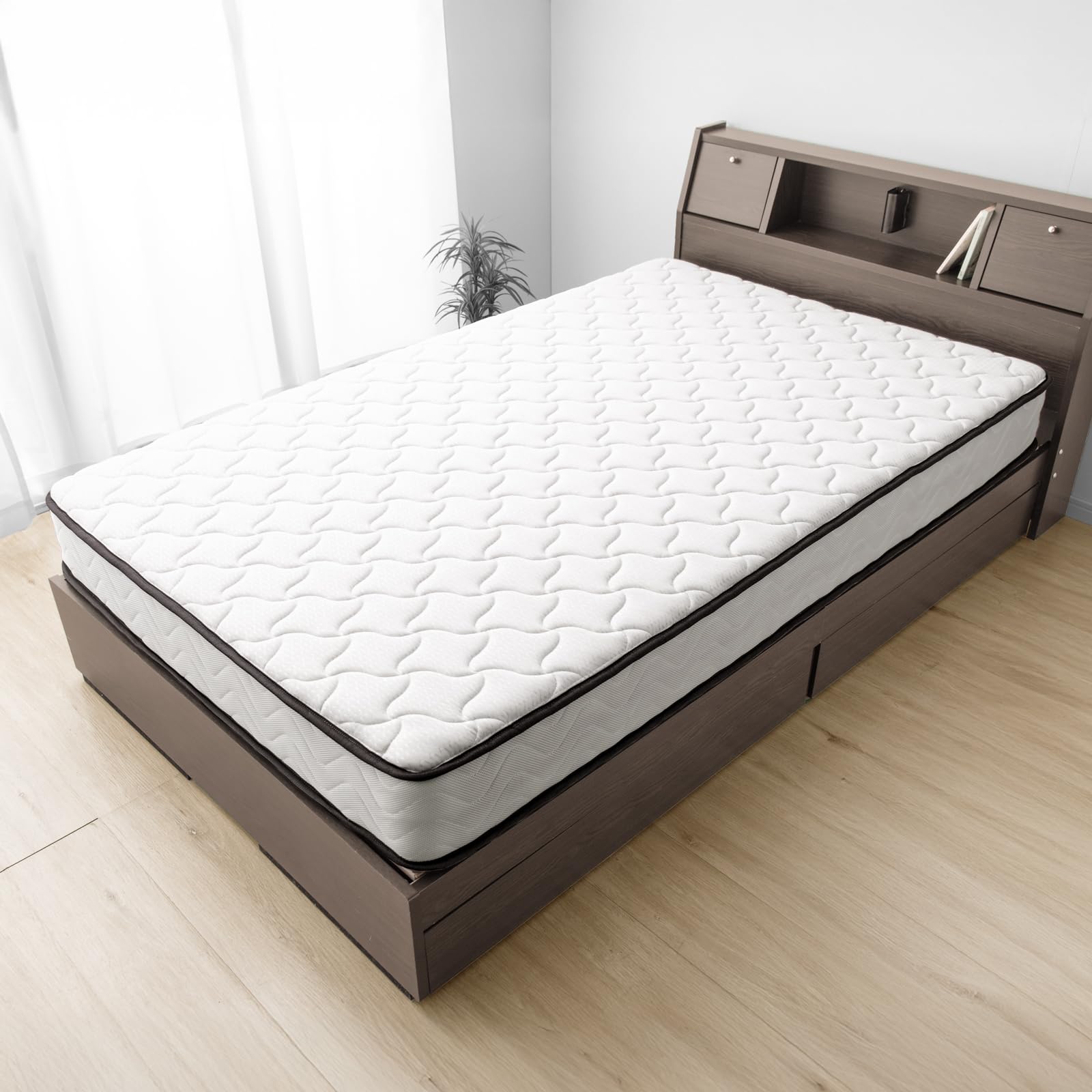 タンスのゲン マットレス シングル 極厚22cm 高密度 528個 ポケットコイル 通気性 3Dメッシュ 二層ウレタン ニット生地 シックハウス対策済 ベッドマットレス ホワイト 17800006(114349)商品画像